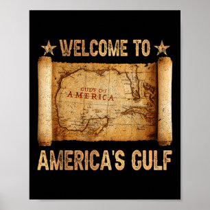Retro Gulf Of Usa America Est 2025 American Flag M Poster