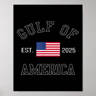 Retro Gulf Of Usa America Est 2025 American Flag M Poster