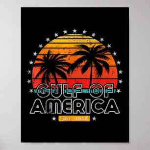 Retro Gulf Of Usa America Est 2025 American  Poster