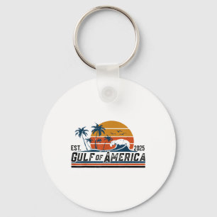 Retro Gulf Of Usa America Est 2025 Beach Summer Keychain