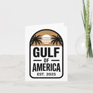 Retro Gulf Of Usa America Est 2025 Gulf Mexico  Card