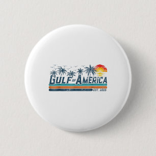 Retro Gulf Of Usa America Est 2025 Gulf Mexico For 2 Inch Round Button
