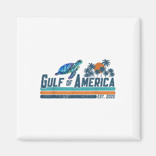 Retro Gulf Of Usa America Est 2025 Turtle Gulf Mex Magnet