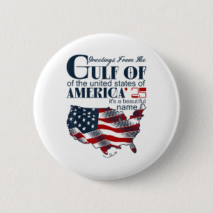 Retro Gulf Of Usa America Funny Gulf Of Mexico Jul 2 Inch Round Button