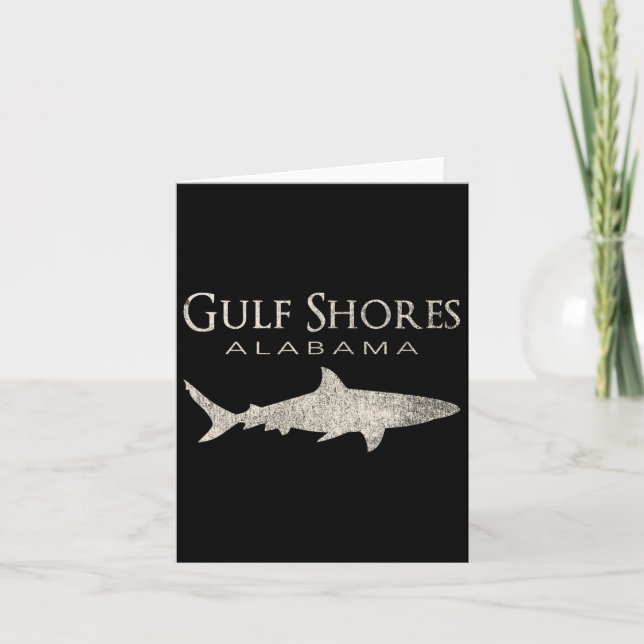 Retro Gulf Shores Al Shark  Card (Front)