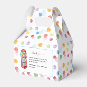 Retro Gumball Machine Kids Birthday Party Favor Box