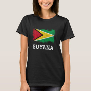 Retro Guyana Flag Shirt Vintage Guyanese Grunge Gr