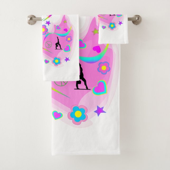 Retro Gymnastics Bath Towel Set (Insitu)