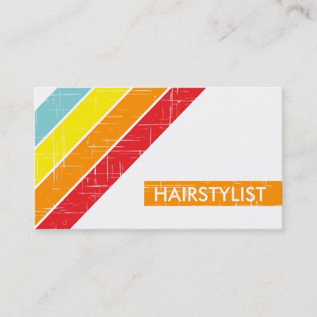 retro HAIRSTYLIST Business Card (Front)