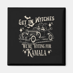 Retro Halloween 1692 Get In Witches We're Voting F Magnet
