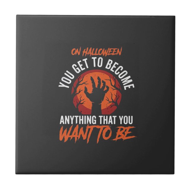 Retro Halloween Anything You Want Design_1 Tile (Front)