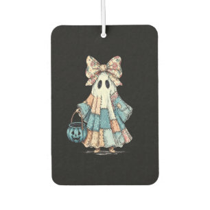 Retro Halloween Blue Denim Ghost Air Freshener