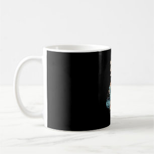 Retro Halloween Blue Denim Ghost Coffee Mug
