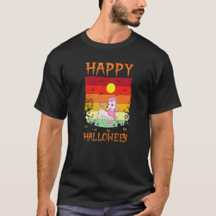 Retro Halloween Costumes Matching Poodle Dog Hallo T-Shirt