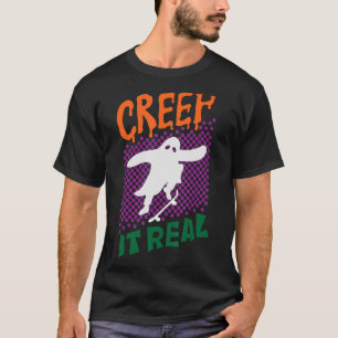 Retro Halloween Creep It Real Vintage Ghost Hallow T-Shirt
