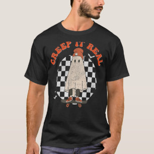 Retro Halloween Creep it Real Vintage Ghost Hallow T-Shirt