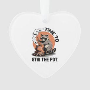 Retro Halloween Feral Time to Stir The Pot Ornament