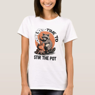 Retro Halloween Feral Time to Stir The Pot T-Shirt