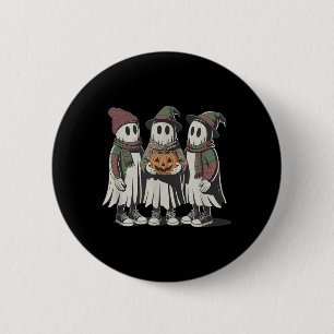 Retro Halloween Ghost Costume Spooky Season 2 Inch Round Button
