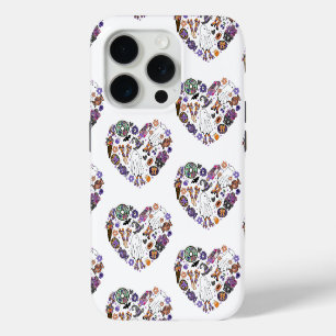 Retro Halloween Ghosts with Roller Blades iPhone 15 Pro Case