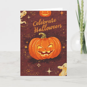 Retro Halloween Greeting Card – Celebrate Hallowee