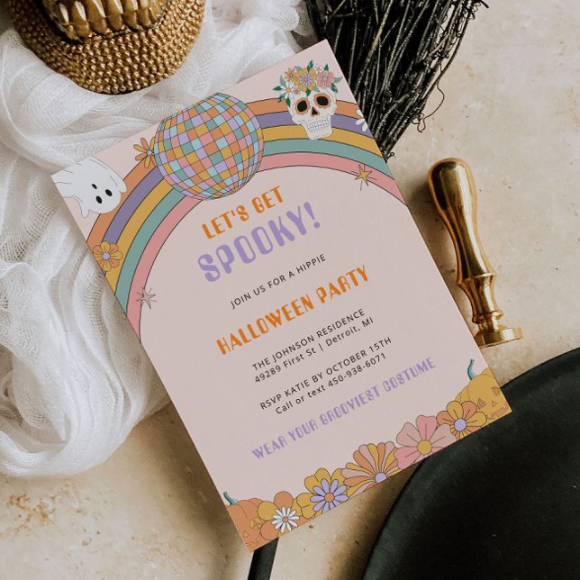 Retro Halloween Invitation for a Groovy Halloween (Creator Uploaded)