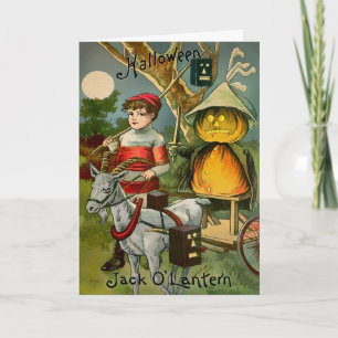 Retro Halloween Jack O' Lantern Card
