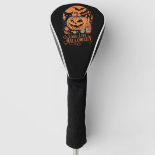 Retro Halloween Long Live Fall Spooky Season Golf Head Cover