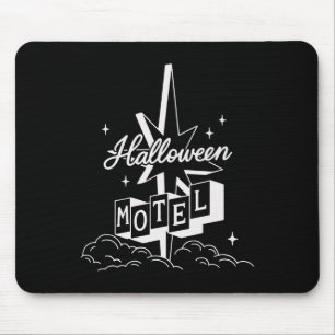 Retro Halloween Motel Shirt Creepy Vintage Haunted Mouse Pad