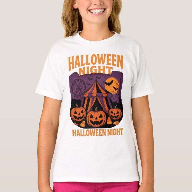 Retro Halloween Night Festival Clothes Unisex T-Shirt (Front)