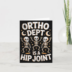 Retro Halloween Nurse Ortho Dept Is A Hip Joint Sk Card