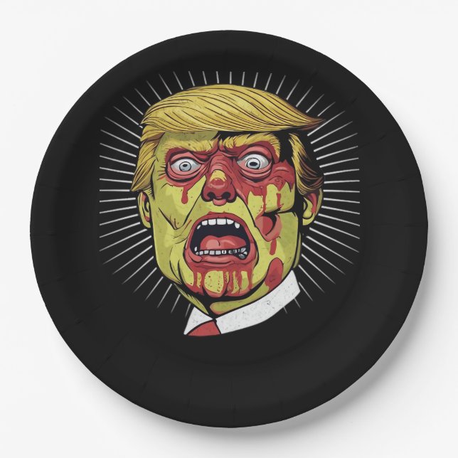 Retro Halloween  Paper Plate (Front)