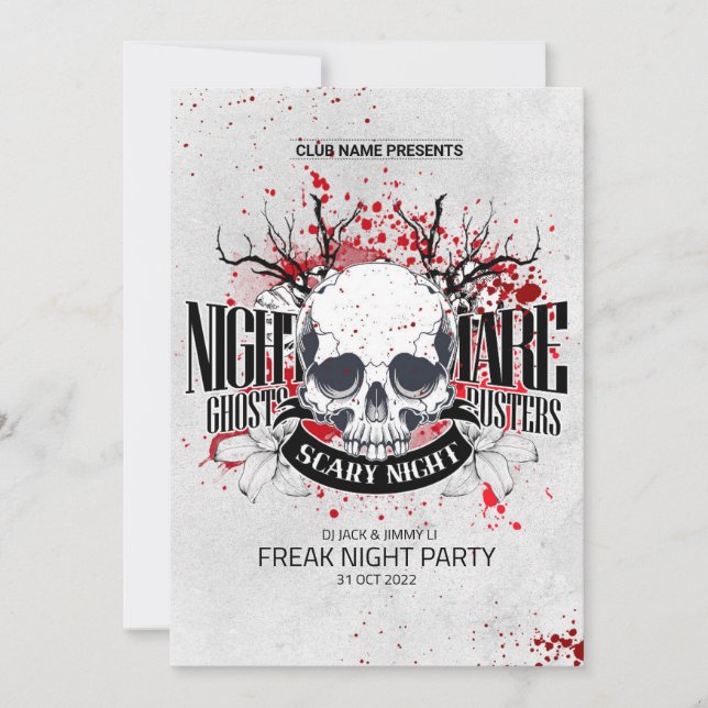 Retro Halloween Party Invitation (Front)