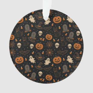 Retro Halloween Pattern Acrylic Ornament