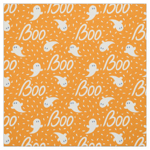 Retro Halloween pattern in vintage cartoon style. Fabric