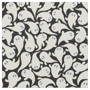 Retro Halloween pattern in vintage cartoon style. Fabric