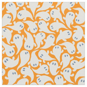 Retro Halloween pattern in vintage cartoon style. Fabric