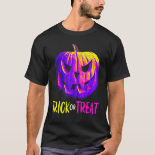 Retro Halloween Pumpkin Men Women Kids Trick or Tr T-Shirt
