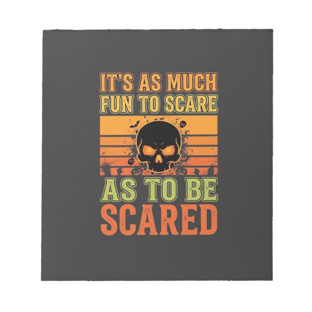 Retro Halloween Scare Skull Design_1 Notepad (Front)