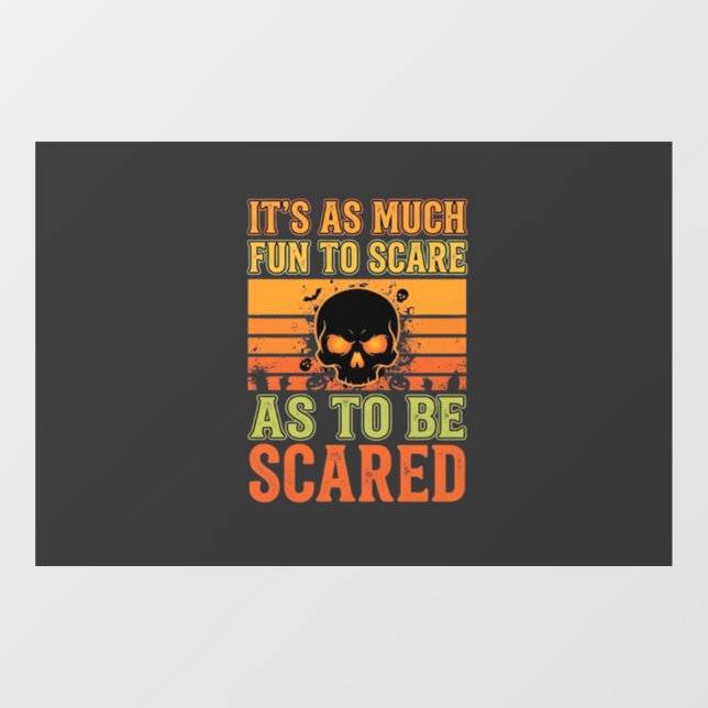 Retro Halloween Scare Skull Design_1 Window Cling (Sheet)