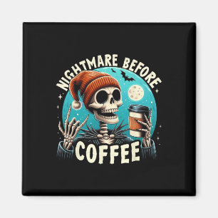Retro Halloween Skeleton Coffee Mug Scary Night Be Magnet
