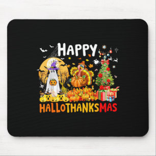 Retro Halloween Thanksgiving Christmas Happy Hallo Mouse Pad