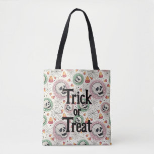 Retro Halloween Trick or Treat Candy Tote Bag