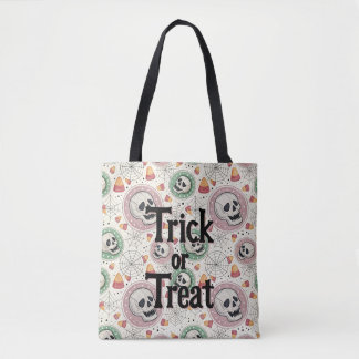 Retro Halloween Trick or Treat Candy Tote Bag