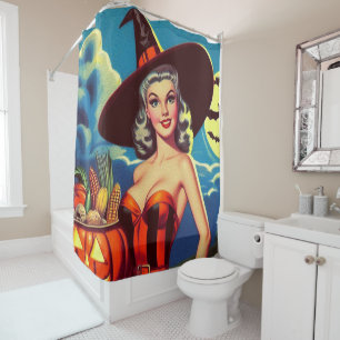 Retro halloween Witch Pin-up