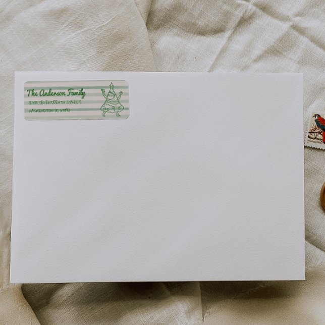 Retro Hand Drawn Green Funny Christmas Tree  (Creator Uploaded)