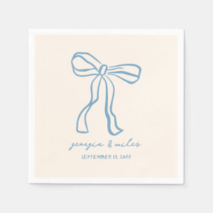 Retro Hand Drawn Wedding Napkins