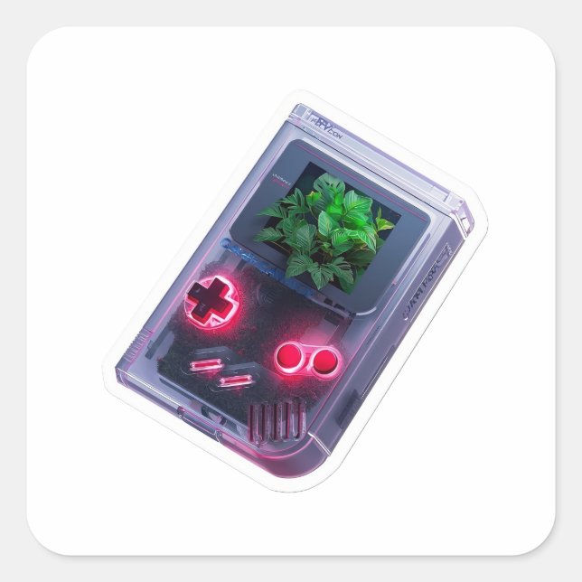 Retro Handheld Gaming Console Sticker (Front)