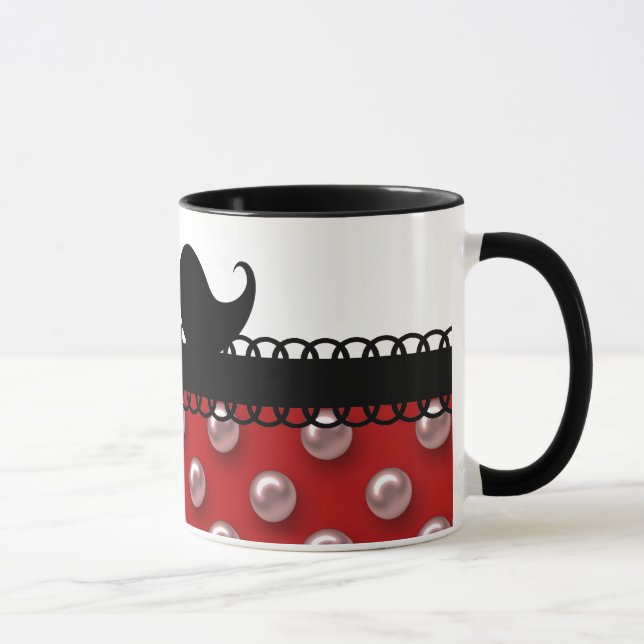Retro Handlebar Moustache Moustache Mug (Right)