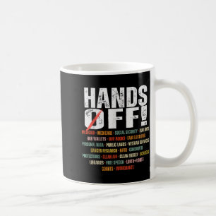Retro Hands Off Protest Public Lands Medicare Patr Coffee Mug
